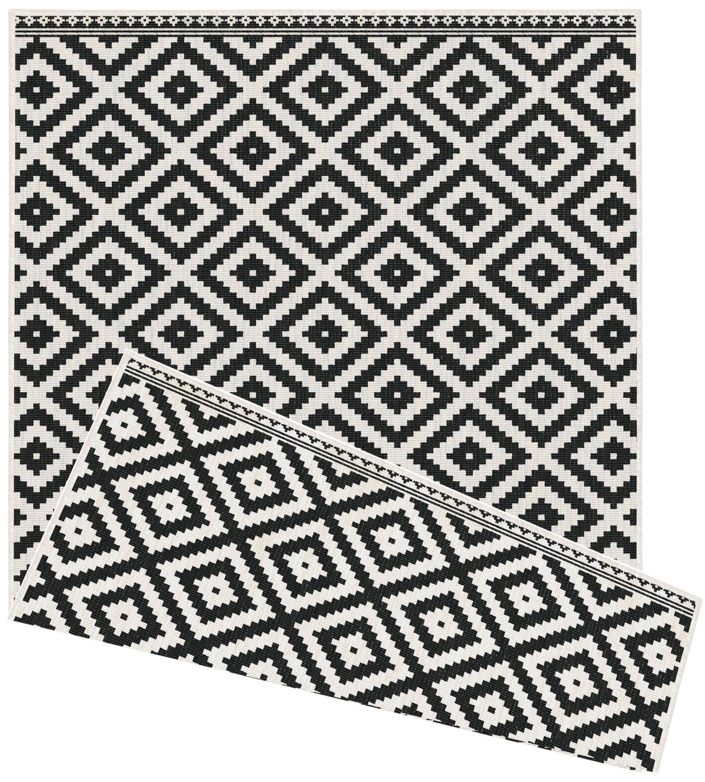 Duo Weave Outdoor Rug Geometric Diamond