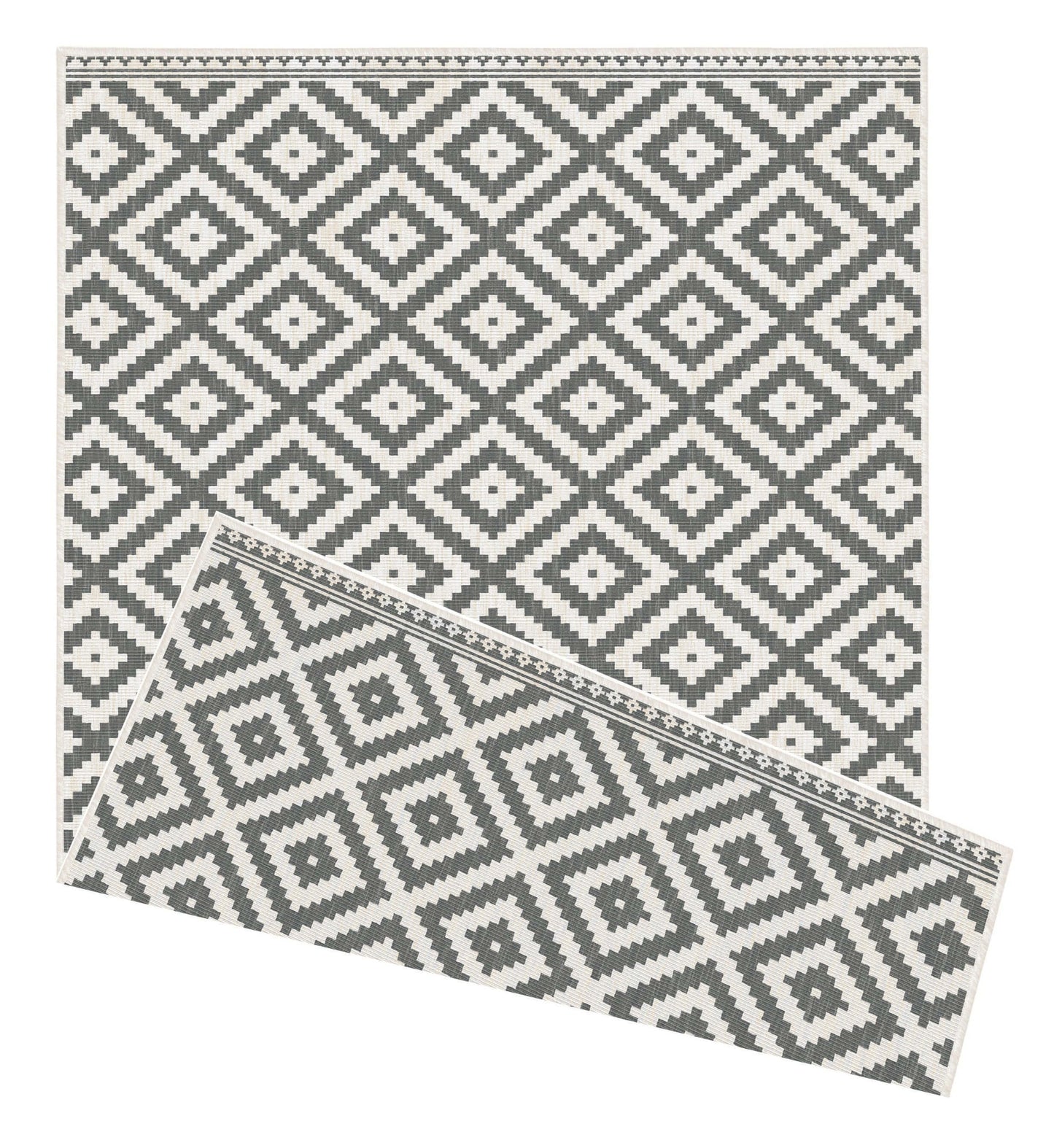 Duo Weave Outdoor Rug Geometric Diamond