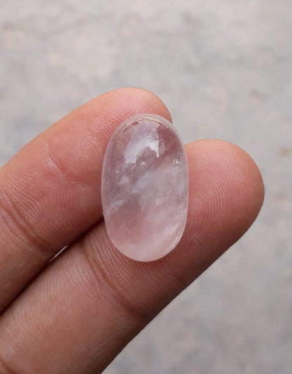 16.5ct Dur e Najaf - Pearl of Najaf Cabochon - April Birthstone - Rock Crystal Quartz -21.2x13.2mm