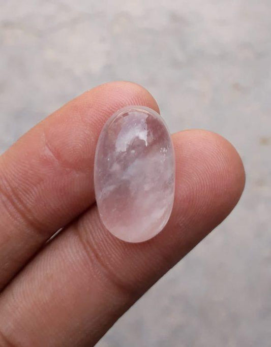 16.5ct Dur e Najaf - Pearl of Najaf Cabochon - April Birthstone - Rock Crystal Quartz -21.2x13.2mm