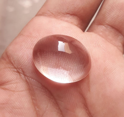 22.8ct Dur e Najaf - Pearl of Najaf Cabochon Transparent - April Birthstone - Rock Crystal Quartz -23x18mm