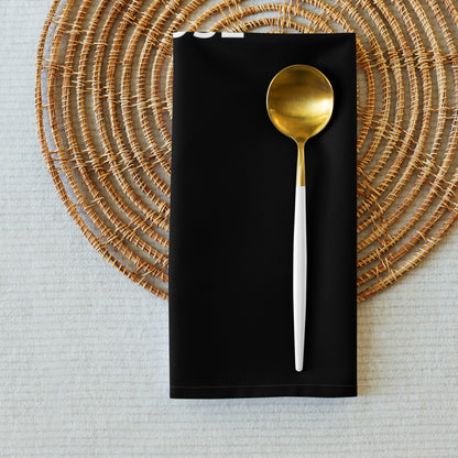 The Best Food Comes To Those Who Wait - Black Napkin Set