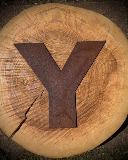 12″ Rusty Fat Font Metal Letters For The Home And Garden A–Z & 0–9