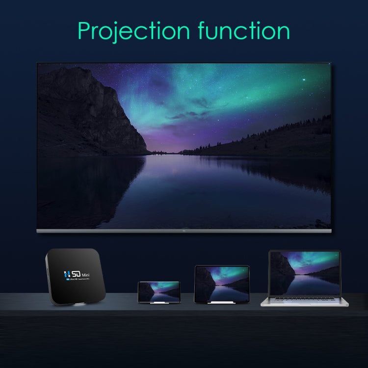 H50 Mini 4K Smart Network TV Box, Android 10.0, RK3318 Quad Core, 2GB+16GB, EU Plug, 2GB+16GB