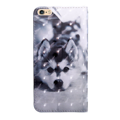 3D Painting Pattern Coloured Drawing Horizontal Flip TPU + PU Leather Case with Holder & Card Slots & Wallet, For iPhone 6 / 6S, For iPhone 6 Plus