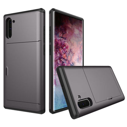 Shockproof Rugged Armor Protective Case with Card Slot, For Galaxy Note 10, For Galaxy Note 10 Pro