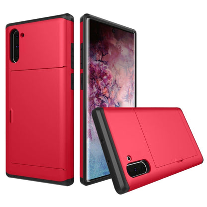 Shockproof Rugged Armor Protective Case with Card Slot, For Galaxy Note 10, For Galaxy Note 10 Pro