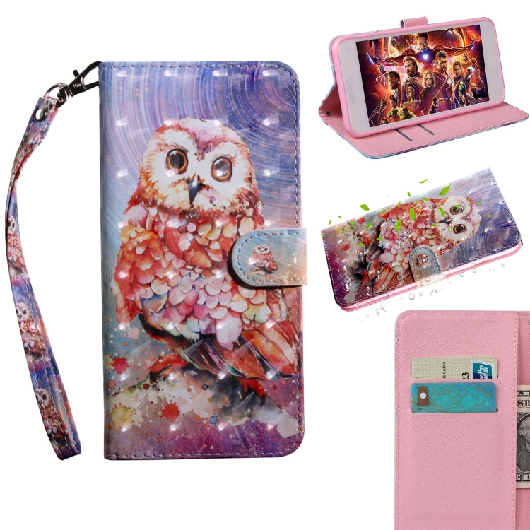 3D Painting Pattern Coloured Drawing Horizontal Flip TPU + PU Leather Case with Holder & Card Slots & Wallet, For Galaxy S10e, For Galaxy S10+