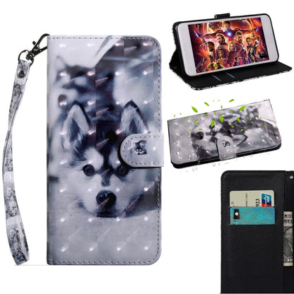 3D Painting Pattern Coloured Drawing Horizontal Flip TPU + PU Leather Case with Holder & Card Slots & Wallet, For Galaxy S10e, For Galaxy S10+