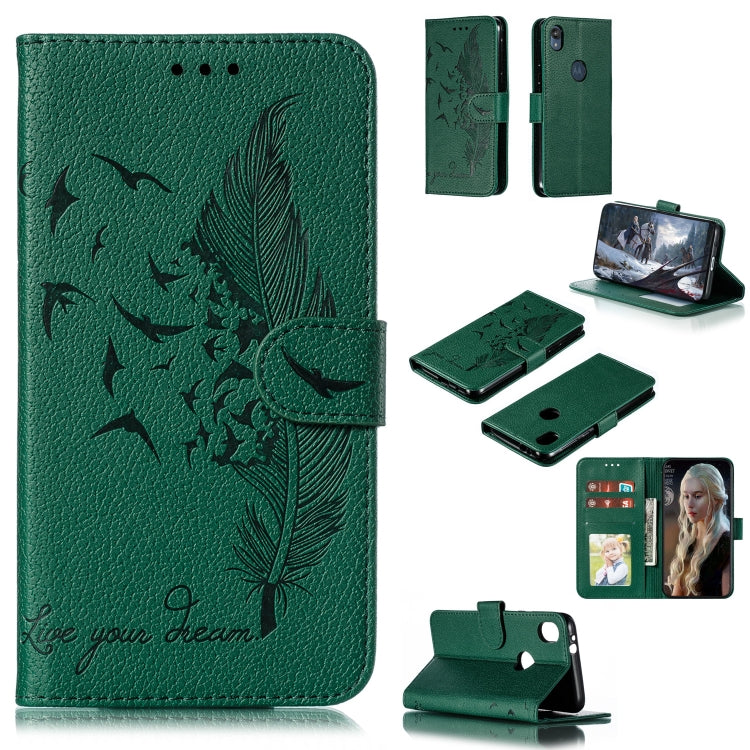 Feather Pattern Litchi Texture Horizontal Flip Leather Case with Wallet & Holder & Card Slots, For Motorola One Pro, For Motorola Moto E6, For Motorola Moto G7 Play, For Motorola Moto G7 Power