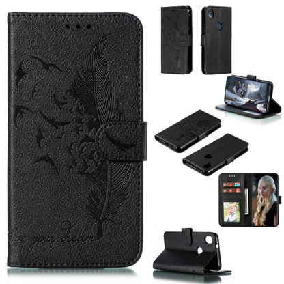 Feather Pattern Litchi Texture Horizontal Flip Leather Case with Wallet & Holder & Card Slots, For Motorola One Pro, For Motorola Moto E6, For Motorola Moto G7 Play, For Motorola Moto G7 Power