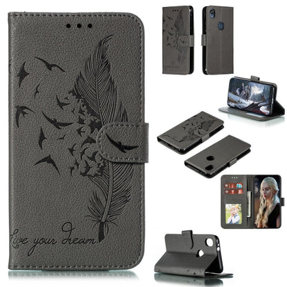 Feather Pattern Litchi Texture Horizontal Flip Leather Case with Wallet & Holder & Card Slots, For Motorola One Pro, For Motorola Moto E6, For Motorola Moto G7 Play, For Motorola Moto G7 Power