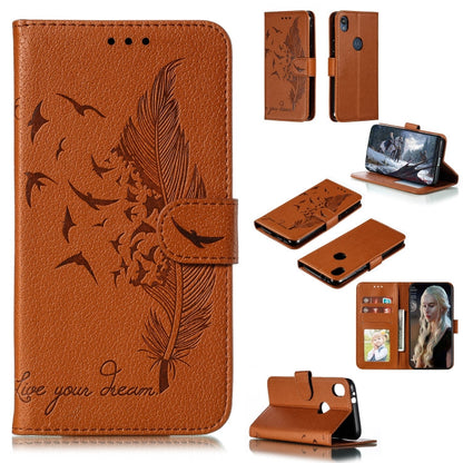 Feather Pattern Litchi Texture Horizontal Flip Leather Case with Wallet & Holder & Card Slots, For Motorola One Pro, For Motorola Moto E6, For Motorola Moto G7 Play, For Motorola Moto G7 Power