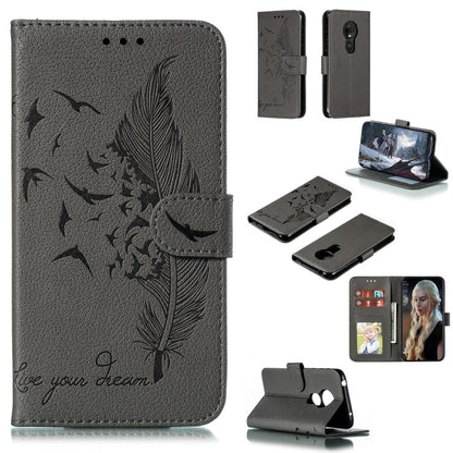 Feather Pattern Litchi Texture Horizontal Flip Leather Case with Wallet & Holder & Card Slots, For Motorola One Pro, For Motorola Moto E6, For Motorola Moto G7 Play, For Motorola Moto G7 Power