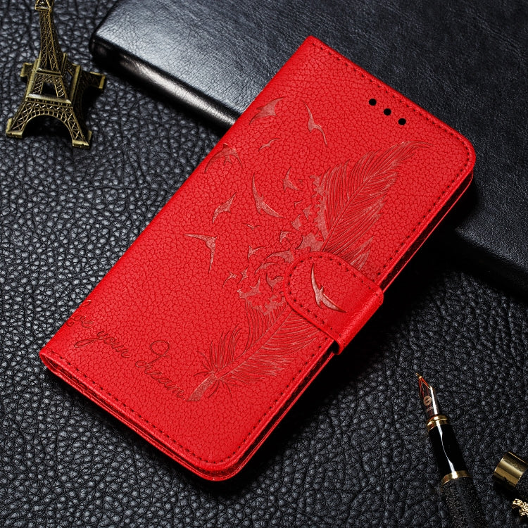 Feather Pattern Litchi Texture Horizontal Flip Leather Case with Wallet & Holder & Card Slots, For Huawei Y5 (2019) / Honor 8S, For Huawei Y6 (2019) / Honor Play 8A, For Huawei Y7 (2019), For Huawei Y9 (2019)