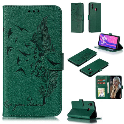 Feather Pattern Litchi Texture Horizontal Flip Leather Case with Wallet & Holder & Card Slots, For Huawei Y5 (2019) / Honor 8S, For Huawei Y6 (2019) / Honor Play 8A, For Huawei Y7 (2019), For Huawei Y9 (2019)