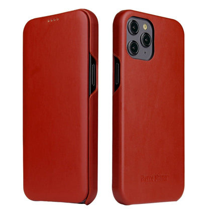 Fierre Shann Business Magnetic Horizontal Flip Genuine Leather Case, For iPhone 12 mini, For iPhone 12 / 12 Pro, For iPhone 12 Pro Max