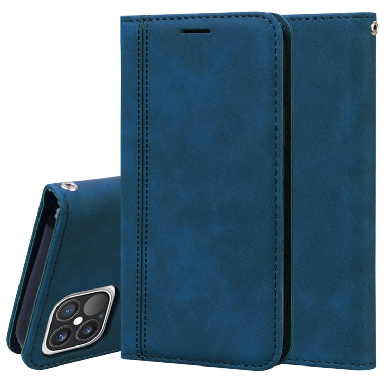 Frosted Business Magnetic Horizontal Flip PU Leather Case with Holder & Card Slot & Lanyard, For iPhone 12 / 12 Pro, For iPhone 12 Pro Max