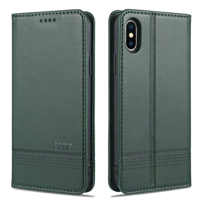 AZNS Magnetic Calf Texture Horizontal Flip Leather Case with Card Slots & Holder & Wallet, For iPhone XR, For iPhone XS Max