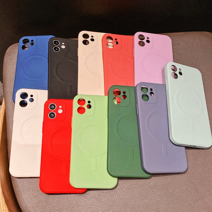 Liquid Silicone Full Coverage Shockproof Magsafe Case, For iPhone 12, For iPhone 12 mini, For iPhone 12 Pro Max, For iPhone 12 Pro