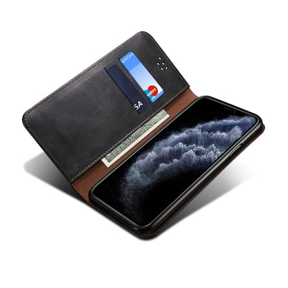 Simple Wax Crazy Horse Texture Horizontal Flip Leather Case with Card Slots & Wallet, For iPhone 11, For iPhone 11 Pro, For iPhone 11 Pro Max, For iPhone 12 mini, For iPhone 12 / 12 Pro, For iPhone 12 Pro Max