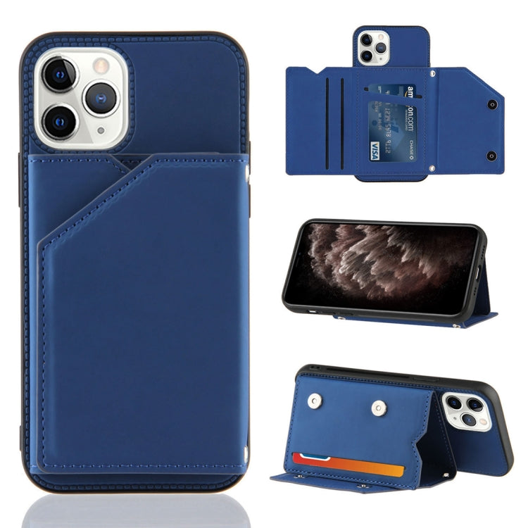 Skin Feel PU + TPU + PC Back Cover Shockproof Case with Card Slots & Holder & Photo Frame, For iPhone 11 Pro Max, For iPhone 12 mini, For iPhone 12 / 12 Pro, For iPhone 12 Pro Max