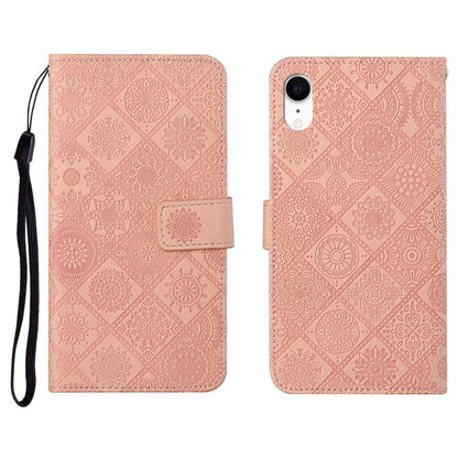 Ethnic Style Embossed Pattern Horizontal Flip Leather Case with Holder & Card Slots & Wallet & Lanyard, For iPhone SE 2022 / SE 2020 / 8 / 7, For iPhone XR, For iPhone XS Max