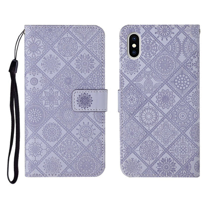 Ethnic Style Embossed Pattern Horizontal Flip Leather Case with Holder & Card Slots & Wallet & Lanyard, For iPhone SE 2022 / SE 2020 / 8 / 7, For iPhone XR, For iPhone XS Max