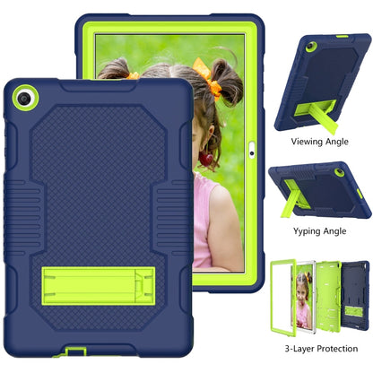 Contrast Color Robot Shockproof Silicone + PC Protective Case with Holder, For Huawei MatePad T10, For Huawei MatePad T8 8.0(2020)