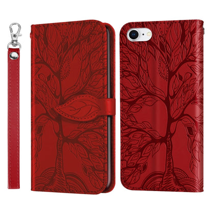 Life of Tree Embossing Pattern Horizontal Flip Leather Case with Holder & Card Slot & Wallet & Photo Frame & Lanyard, For iPhone 6 & 6s, For iPhone 6 Plus & 6s Plus, For iPhone 8 & 7, For iPhone 8 Plus & 7 Plus