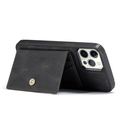 JEEHOOD Retro Magnetic Detachable Leather Case with Wallet & Card Slot & Holder, For iPhone 12 mini, For iPhone 12 / 12 Pro, For iPhone 12 Pro Max