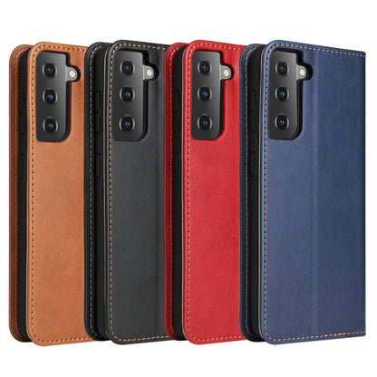 Fierre Shann PU Genuine Leather Texture Horizontal Flip Leather Case with Holder & Card Slots & Wallet, For Samsung Galaxy S21 5G, For Samsung Galaxy S21+ 5G, For Samsung Galaxy S21 Ultra 5G