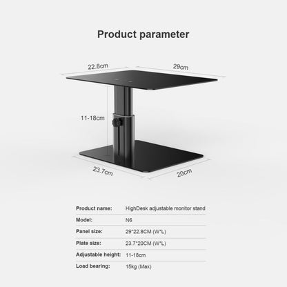 NILLKIN N6 Adjustabale Highdesk Laptop Monitor Stand Holder, EDA0011511, EDA0011511S