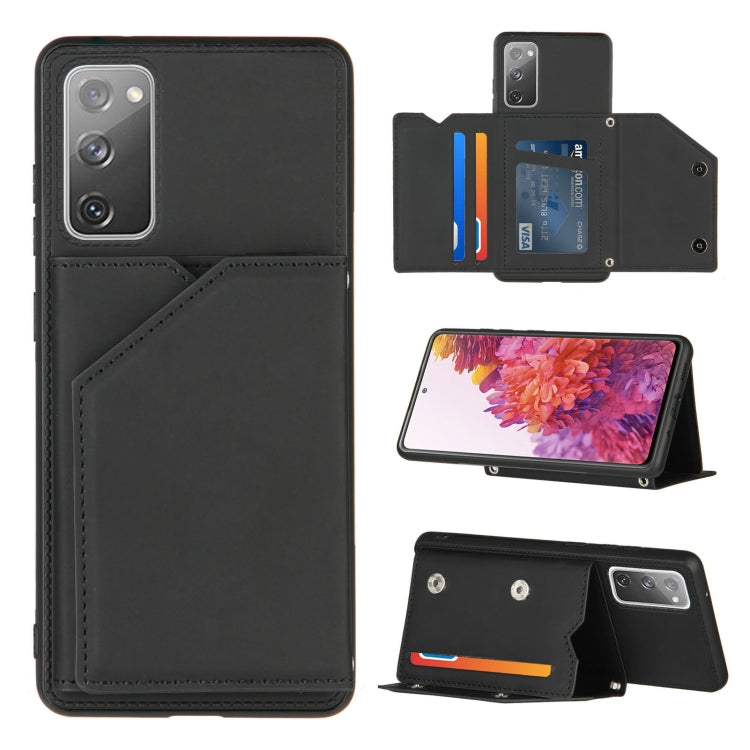Skin Feel PU + TPU + PC Back Cover Shockproof Case with Card Slots & Holder & Photo Frame, For Samsung Galaxy M60s & A81, For Huawei P40 Lite & Nova 6 SE, For Samsung Galaxy S20 FE, For Samsung Galaxy S20 Ultra