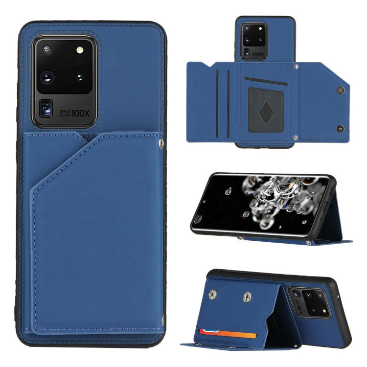 Skin Feel PU + TPU + PC Back Cover Shockproof Case with Card Slots & Holder & Photo Frame, For Samsung Galaxy M60s & A81, For Huawei P40 Lite & Nova 6 SE, For Samsung Galaxy S20 FE, For Samsung Galaxy S20 Ultra
