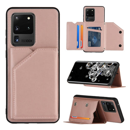 Skin Feel PU + TPU + PC Back Cover Shockproof Case with Card Slots & Holder & Photo Frame, For Samsung Galaxy M60s & A81, For Huawei P40 Lite & Nova 6 SE, For Samsung Galaxy S20 FE, For Samsung Galaxy S20 Ultra