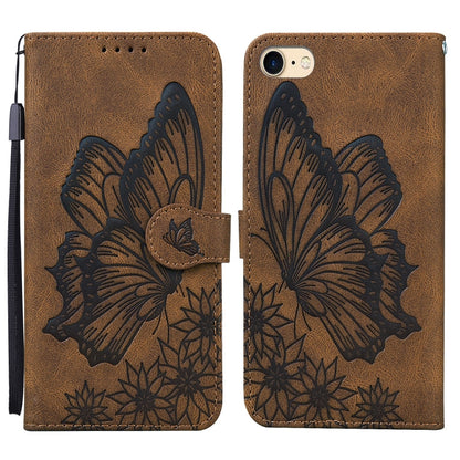 Retro Skin Feel Butterflies Embossing Horizontal Flip Leather Case with Holder & Card Slots & Wallet, For iPhone 6 / 6s, For iPhone 6 Plus / 6s Plus, For iPhone SE 2022 / SE 2020 / 8 / 7, For iPhone 8 Plus / 7Plus