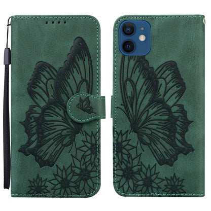 Retro Skin Feel Butterflies Embossing Horizontal Flip Leather Case with Holder & Card Slots & Wallet, For iPhone 11, For iPhone 11 Pro, For iPhone 11 Pro Max, For iPhone 12 mini