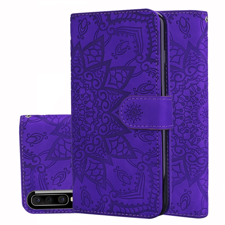Calf Pattern Mandala Double Folding Design Embossed Leather Case with Wallet & Holder & Card Slots, For Xiaomi Redmi Note 8 Pro, For Galaxy A10s, For Galaxy A20s, For Galaxy A30s / A50s, For Xiaomi Mi CC9e / Mi A3