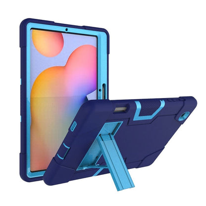 Contrast Color Robot Shockproof Silicon + PC Protective Case with Holder, For Samsung Galaxy Tab S6 Lite P610, For Samsung Galaxy Tab A 8.4 (2020) T307