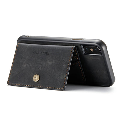 JEEHOOD Retro Magnetic Detachable Protective Case with Wallet & Card Slot & Holder, For iPhone XS Max, For iPhone 11 Pro, For iPhone 11, For iPhone 11 Pro Max