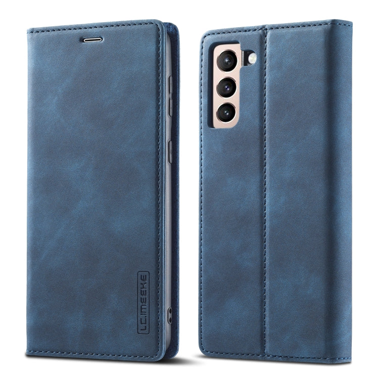 LC.IMEEKE Strong Magnetism Ultra-thin Horizontal Flip Matte TPU + PU Leather Case with Holder & Card Slots & Wallet, For Samsung Galaxy S21 5G, For Samsung Galaxy S21+ 5G, For Samsung Galaxy S21 Ultra 5G