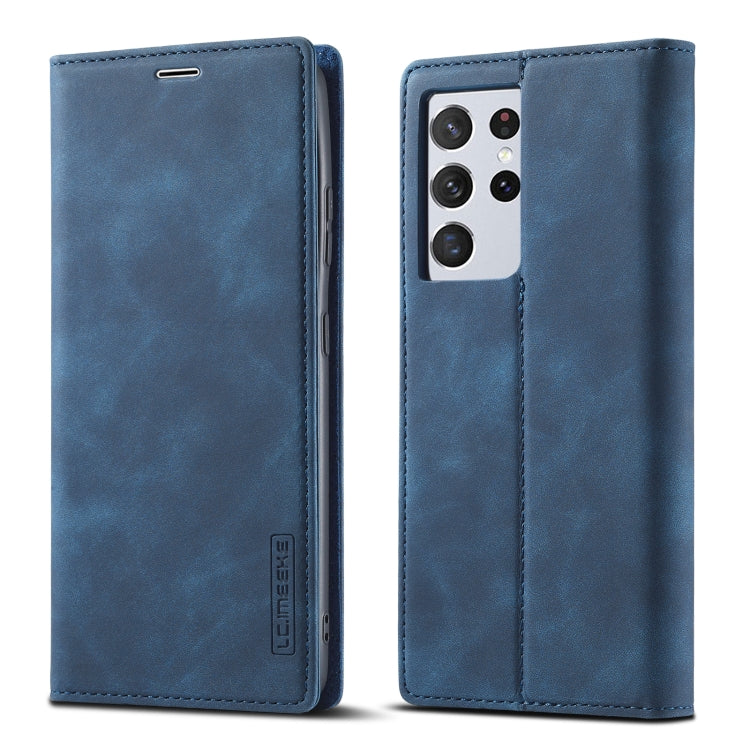 LC.IMEEKE Strong Magnetism Ultra-thin Horizontal Flip Matte TPU + PU Leather Case with Holder & Card Slots & Wallet, For Samsung Galaxy S21 5G, For Samsung Galaxy S21+ 5G, For Samsung Galaxy S21 Ultra 5G