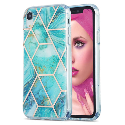 3D Electroplating Marble Pattern TPU Protective Case, For iPhone 12 / 12 Pro, For iPhone 12 Pro Max, For iPhone XS / X, For iPhone XR