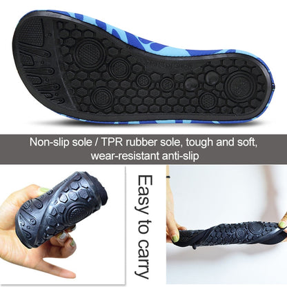 Non-slip Wear-resisting Thick Rubber Sole Diving Shoes and  Socks, One Pair, M, L