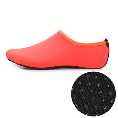 Non-slip Plastic Grain Texture Thick Cloth Sole Solid Color Diving Shoes and Socks, One Pair, M, L, XL, XXL
