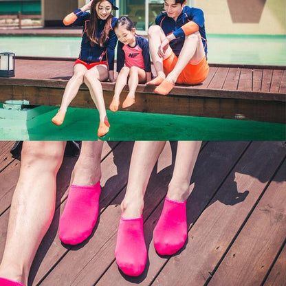 Non-slip Plastic Grain Texture Thick Cloth Sole Solid Color Diving Shoes and Socks, One Pair, XXXL