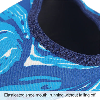 Non-slip Plastic Grain Texture Thick Cloth Sole Printing Diving Shoes and Socks, One Pair, XXXS, XXS, XS, S