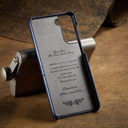 Fierre Shann Oil Wax Texture Leather Back Cover Case, For Samsung Galaxy S21 5G, For Samsung Galaxy S21+ 5G, For Samsung Galaxy S21 Ultra 5G