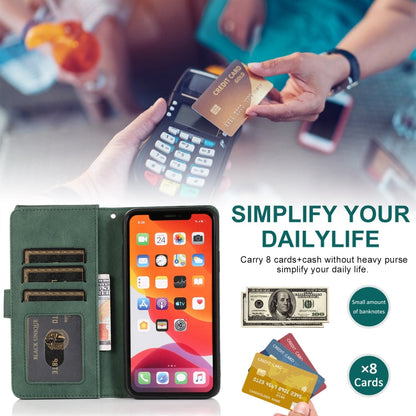 Skin-feel Crazy Horse Texture Zipper Wallet Bag Horizontal Flip Leather Case with Holder & Card Slots & Wallet & Lanyard, For iPhone 11 Pro, For iPhone 11 Pro Max, For iPhone 12 mini, For iPhone 12 / 12 Pro